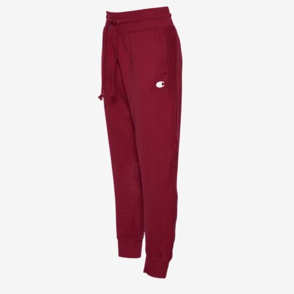 CHAMPION Embossed Logo Pockets Joggers Sweatpants Burgandy Women’s Size S NWT - Picture 1 of 10